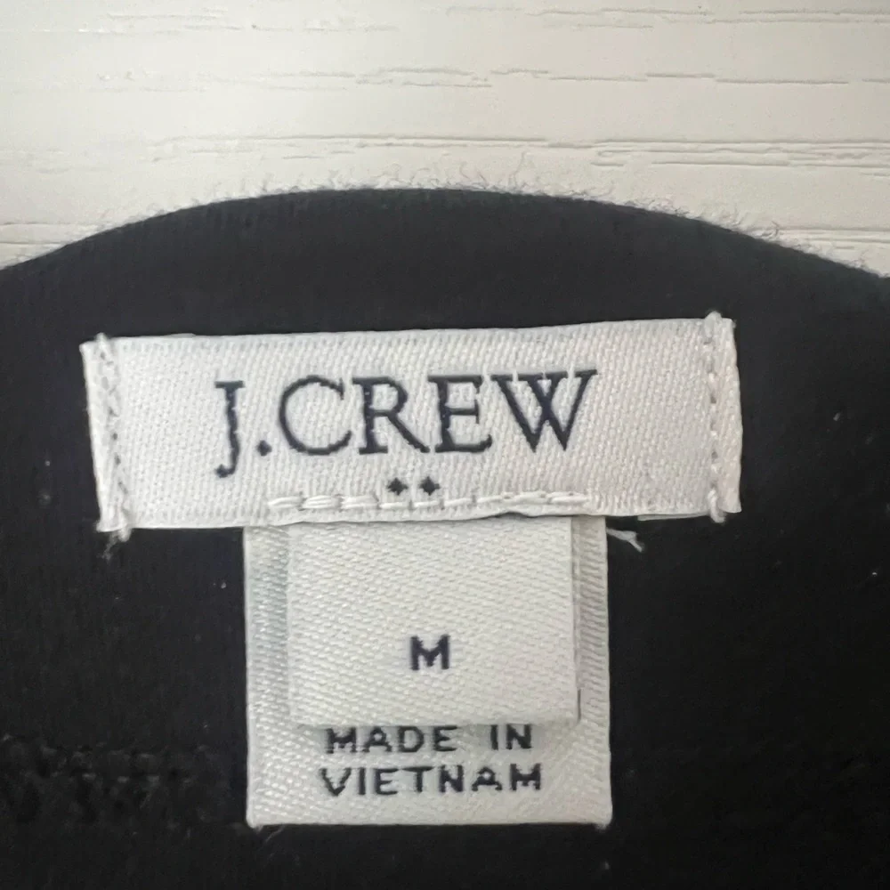 J. Crew Women's Black Long Sleeve Scallop Top - Picture 2 of 4